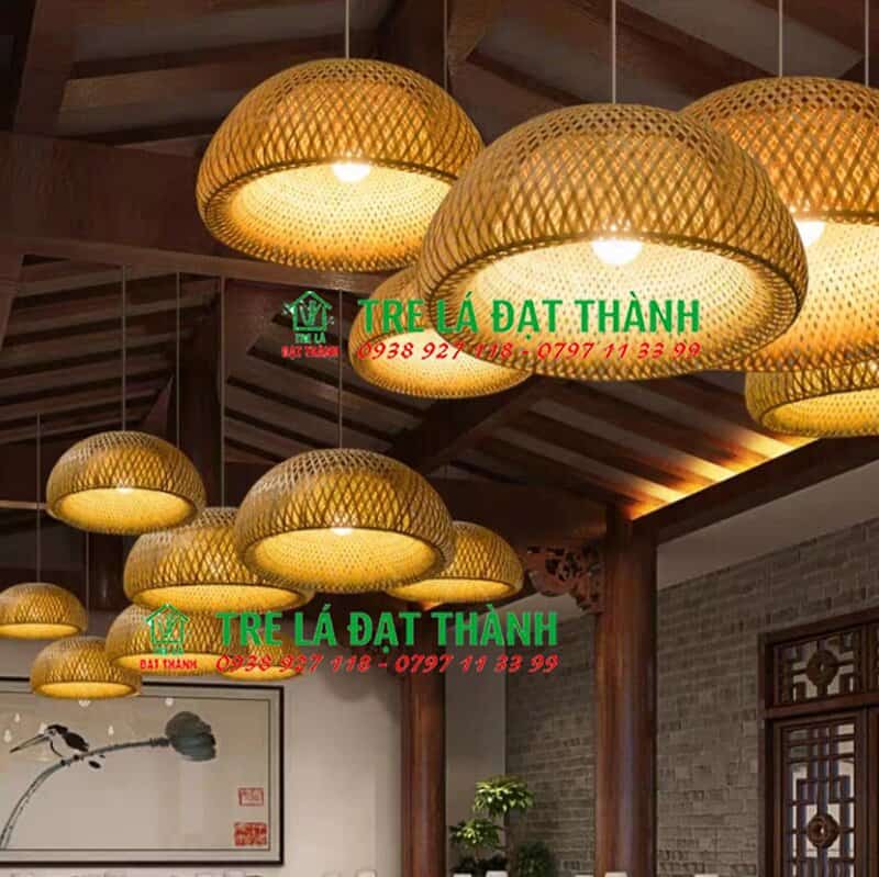 Đèn Nón 2 Lớp Mây Tre Đan - DMT028